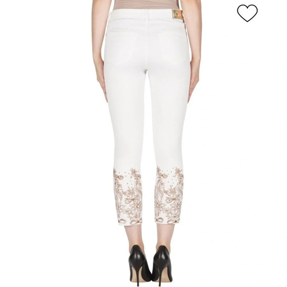Joseph Ribkoff Embroidered Leg Jean - Picture 1 of 15